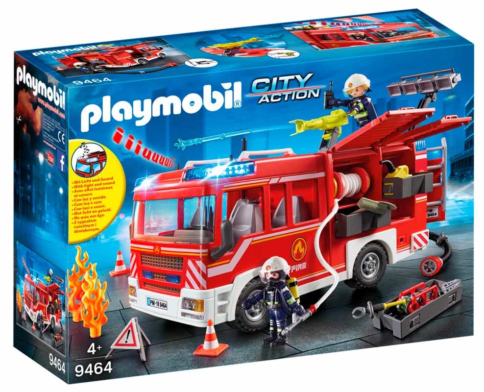 Playmobil brand udryknings bil med lys og lyd i playmobil