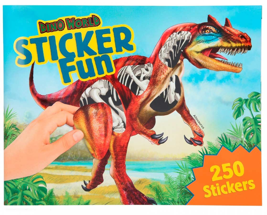 Dino World sticker fun med 250 stickers og 24 sider se her